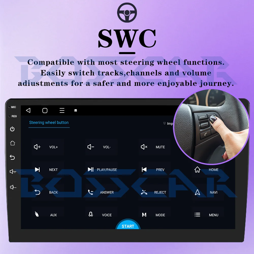 Фото BOSSCAR Android 14 Carplay 2 Din стерео автомобильный мультимедийный GPS 2din радио для Mercedes-Benz GL 320/GL 350/GL 420/GL 450/GL 500 №4