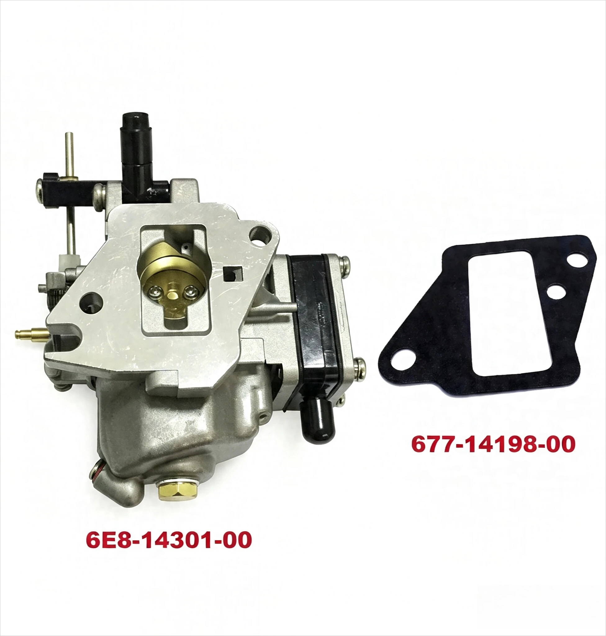 Фото Карбюратор Wankee 6E8-14301-00 для двухтактного подвесного мотора Yamaha 9.9HP 15HP 15D, замена 684-14301 №2