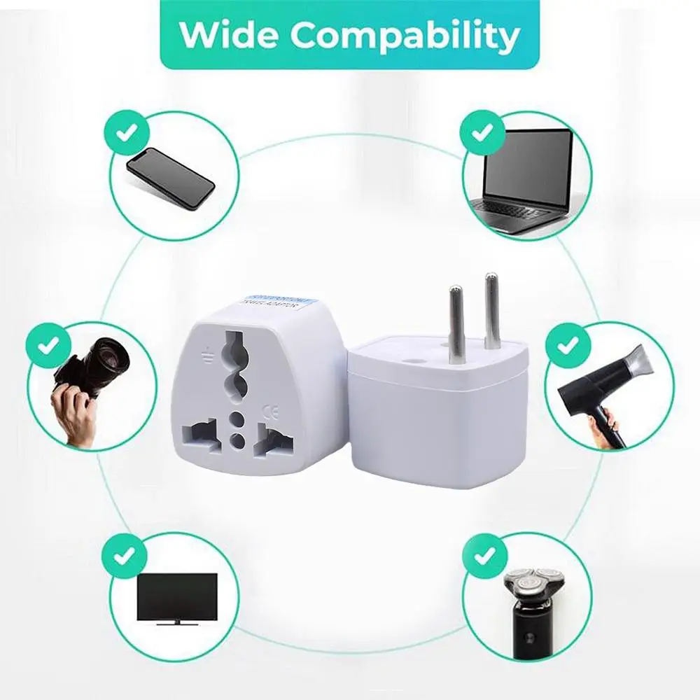 1 шт. Универсальный Переходник на евровилку адаптер питания портативный дорожный