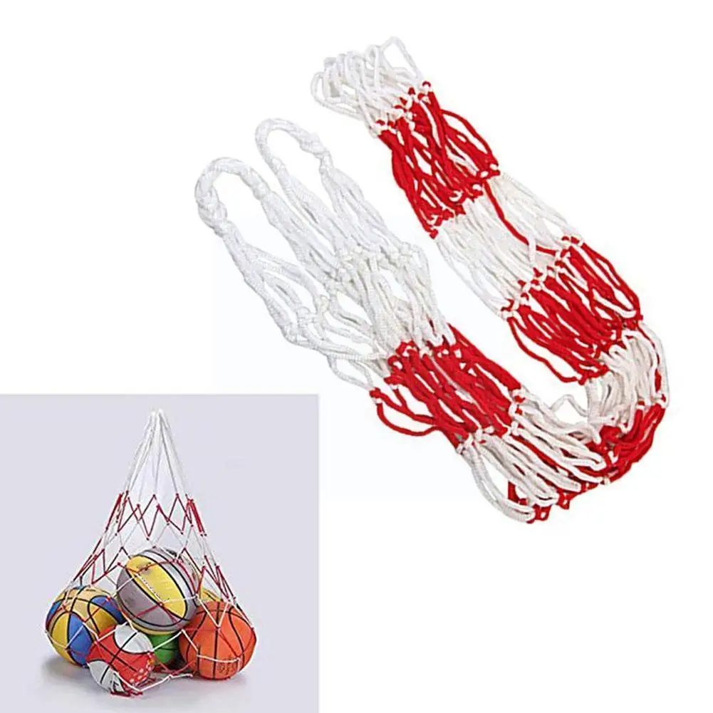 

Large Ball Pocket Bold Volleyball Football Basketball Accessories White Red Stitching Basketball Net And Bag Mesh S5n0