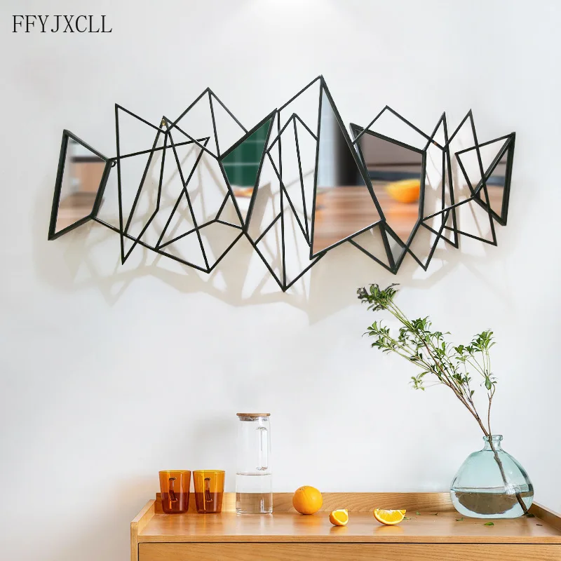 

Современный роскошный металлический фон для украшения стены гостиной трехмерный геометрический настенный кулон для крыльца