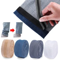 self adhesive pants paste diy iron on pants edge shorten apparel sewing foot presser fabric clothes jeans paste sewing fabric