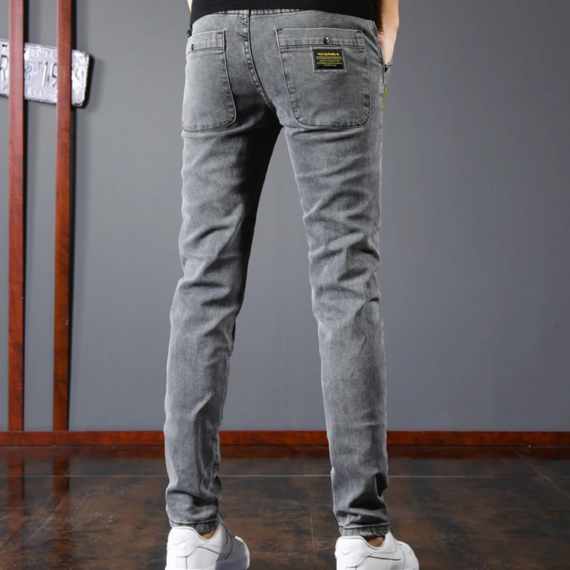 Мужские эластичные брюки тонкие облегающие джинсы Новинка для весны и лета 2022 |