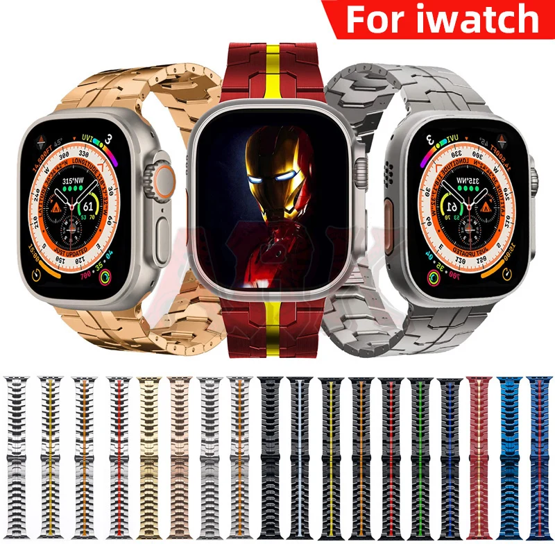 Металлический ремешок для HK8 HK9 Pro Max band 44 мм 40 45 49 стальной браслет DT7 DT8 Ultra ZD8 MT8 N8 W59