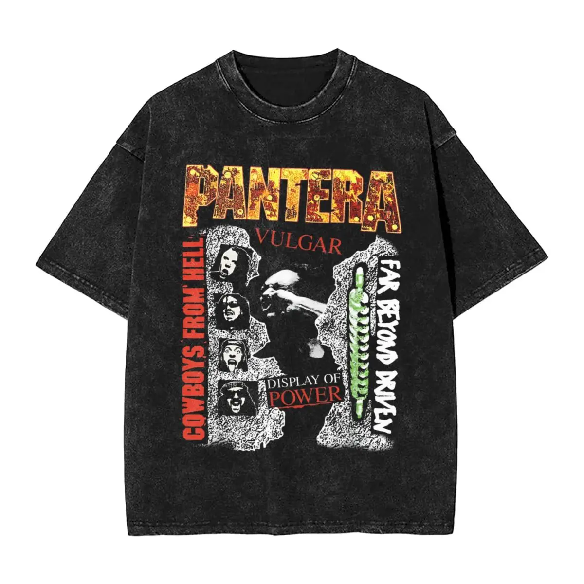 Футболка с обложками альбомов Black Metal Rock Pantera свободные футболки короткими