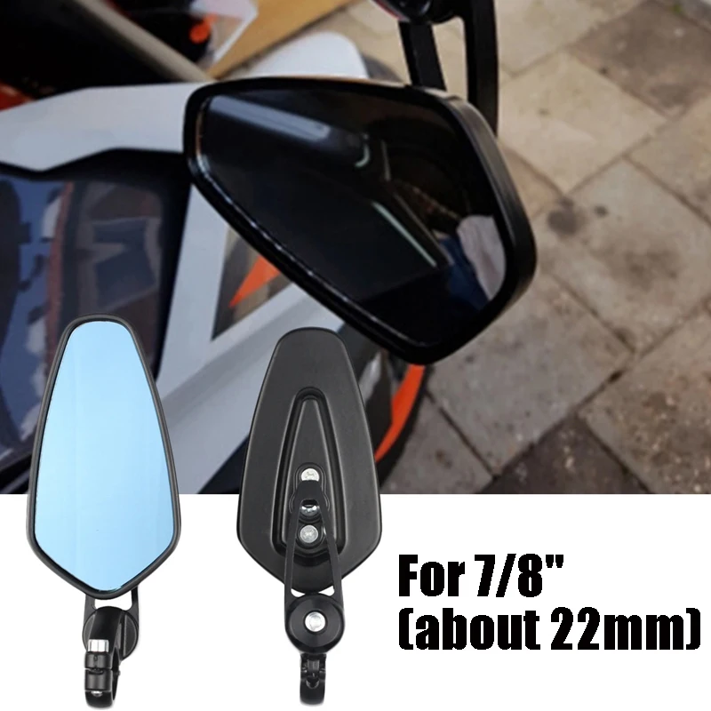 

7/8" 22mm Bar End Rear Mirrors Motorbike Scooters Rearview Mirror Side View Mirrors Moto for Cafe Racer Motorcycle Accessories