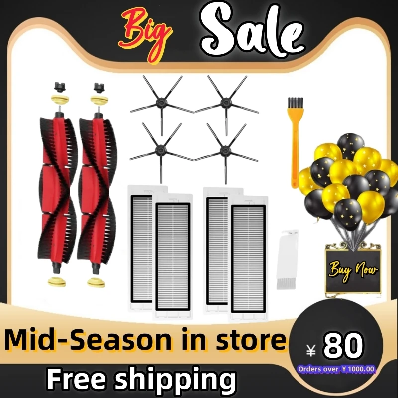 

For Xiaomi Roborock S5 S50 S5max T7pro T6 E4 E5 Robot Vacuum Main Parts Side Brush Hepa Filter Replacement Parts