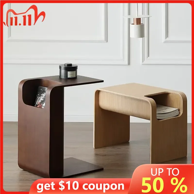 

Modern Nature Plywood Coffee Table Bentwood Side Table for Living Room Corner Table