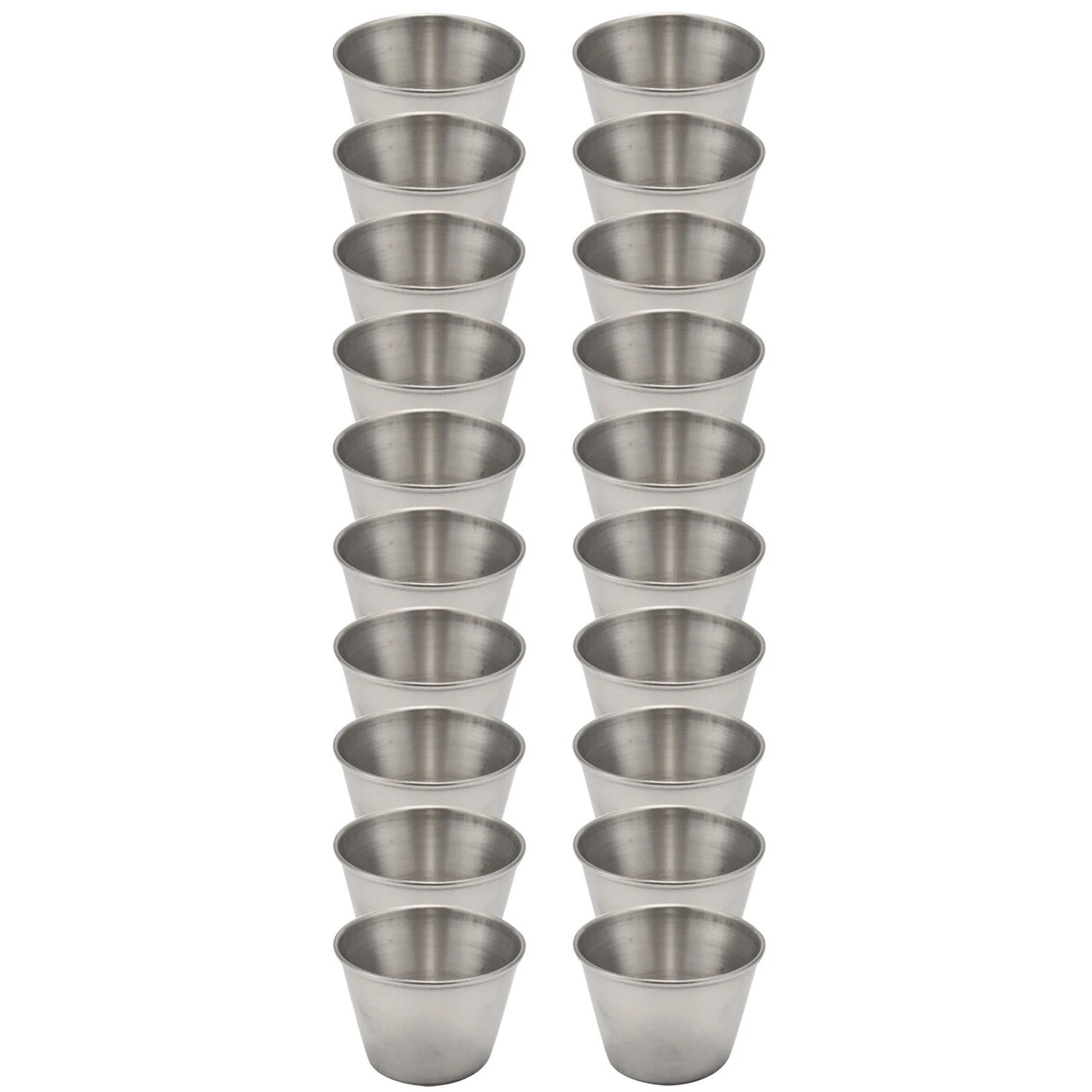 48 Packs 1.5Oz/45Ml Condiment Sauce Cups Stainless Steel Dipping Sauce Cups  Reusable Condiment Dishes - AliExpress