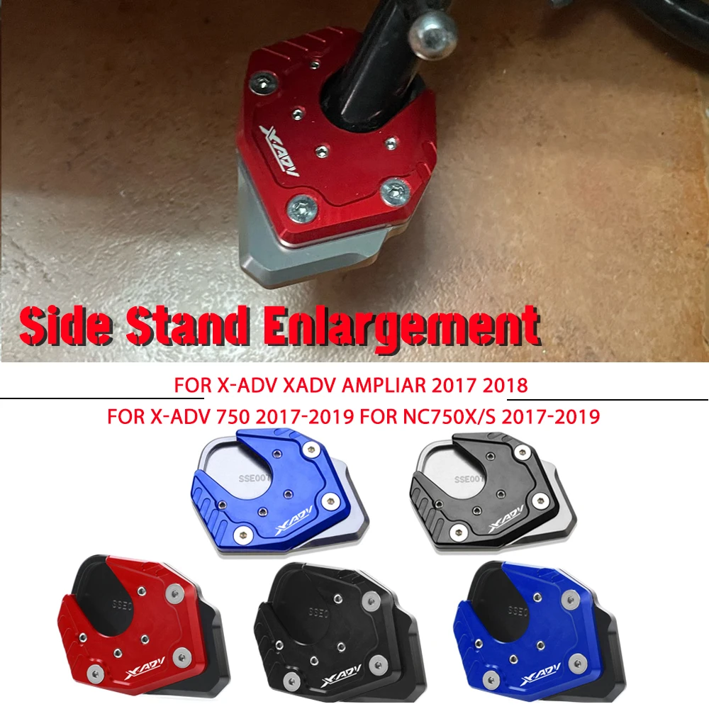 

XADV Motorcycle Accessories For HONDA X-ADV XADV ampliar CNC Side Stand Pad Plate Kickstand Enlarger Support Extension 2017-2018