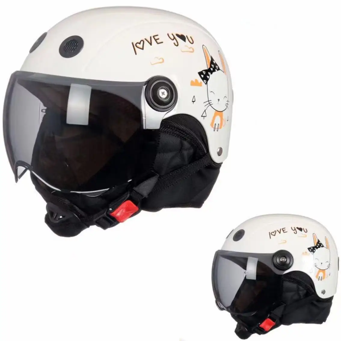 

48-56cm Children Love Kids Helmet With Cartoon Pattern New Motorcycle Children Helmet Motorcycle Open Face Helmet Kids Helmet