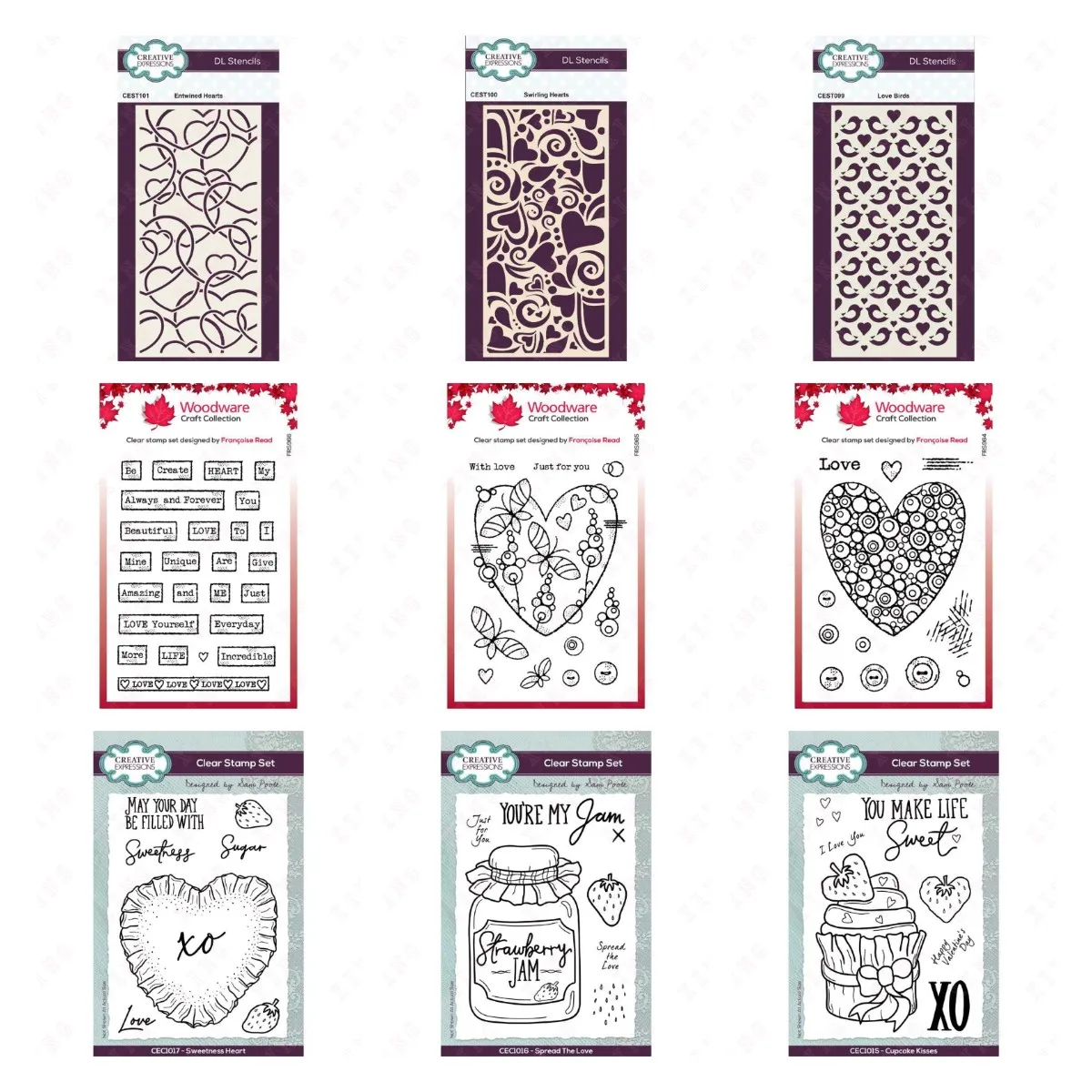 

New Metal Cutting Dies Silicone Stamps Love Birds Butterfly Bubble Sweetness Cupcake Kisses Swirling Hearts Layering Stencil Set