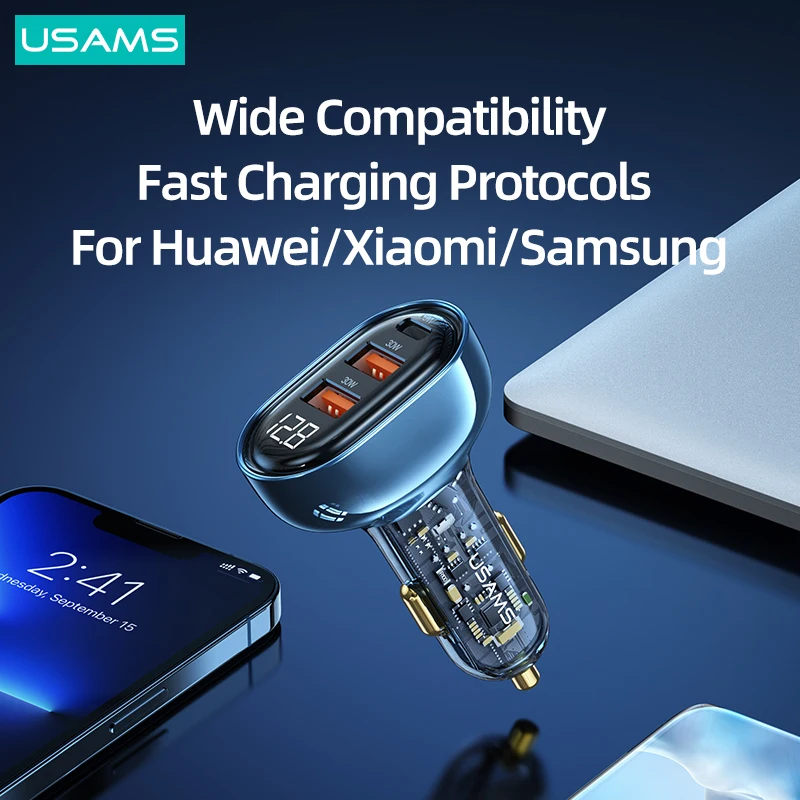 Автомобильное зарядное устройство USB Type-C 125 Вт для iPhone iPad Xiaomi Samsung Huawei |