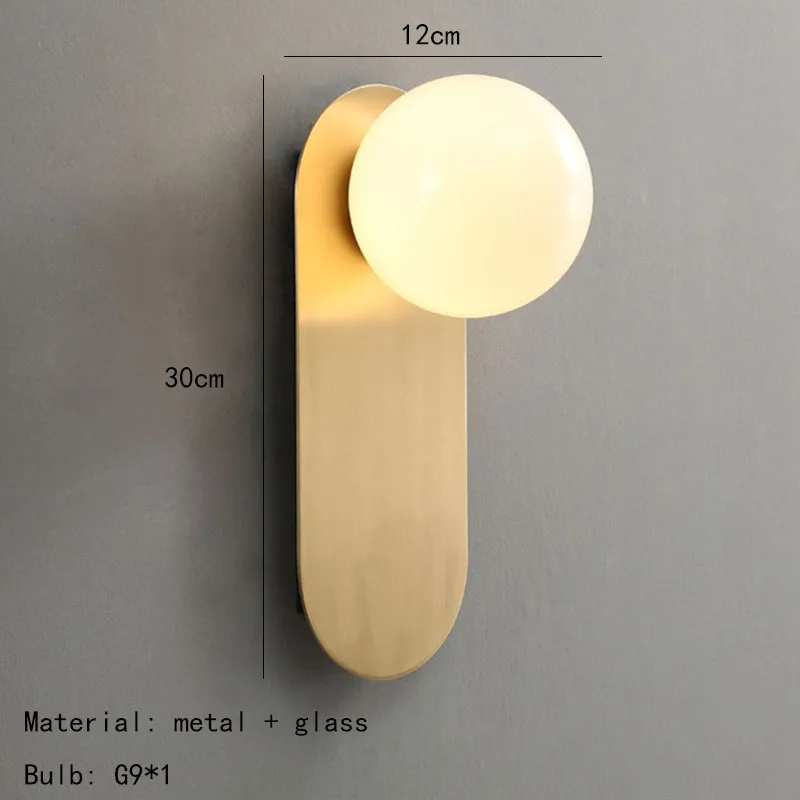 

Настенный светильник IWP скандинавский золотой