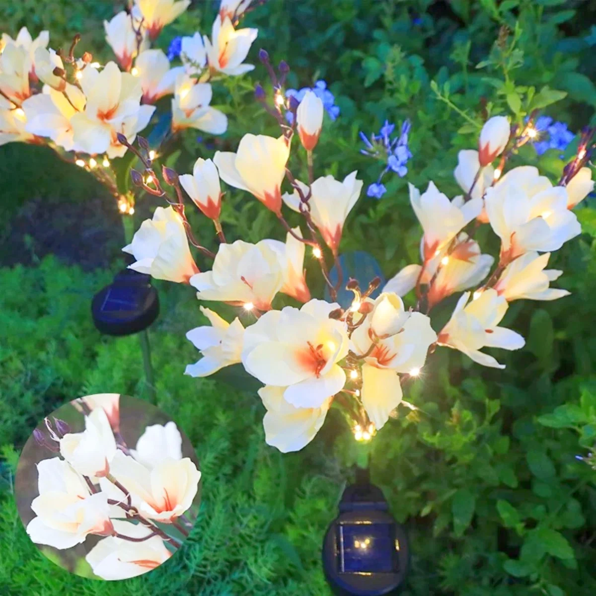 Водонепроницаемая Светодиодная Лампа С Цветком Магнолии На Солнечной Энергии