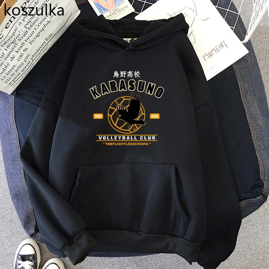 

Горячие мультфильмы Haikyuu толстовки мужские Смешные Женские Harajuku Karasuno Fly высокие графические свитшоты унисекс Топы мужские