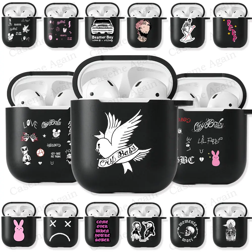 

Мягкий Черный силиконовый чехол Rapper Tattoo Lil Peep Crybaby Hellboy Love для Airpods Pro 3 2 1, чехол для беспроводных наушников Airpod, чехол s