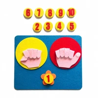 kids montessori toys diy gesture math toys non woven numbers counting toy educational learning toys for children teaching aids