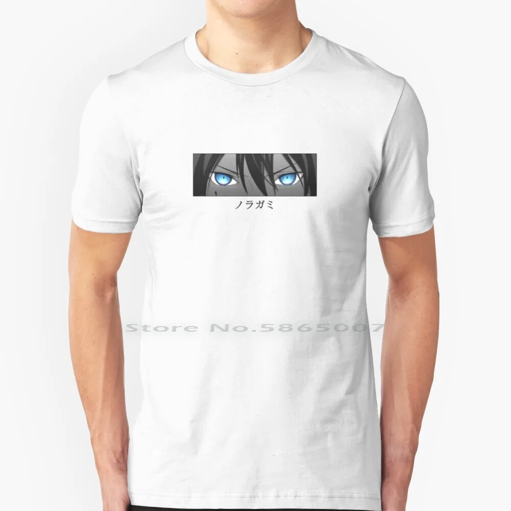 Футболка Yato Eyes-Noragami 100% хлопок бродячий Бог Hiyori Yukine аниме норагами синие глаза