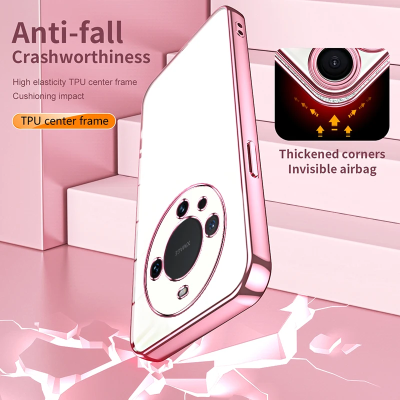 Чехол для Huawei Mate 60 Pro 60RS прозрачный мягкий силиконовый защитный чехол-бампер Mate60