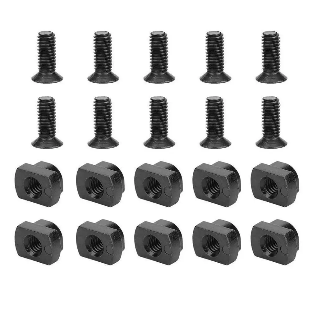 

10pcs Rail Screws And Nuts Firm Flat Nut Kit Mini Portable Screw And Cap Assortment Removable Screw Outdoor Hunting Accessories