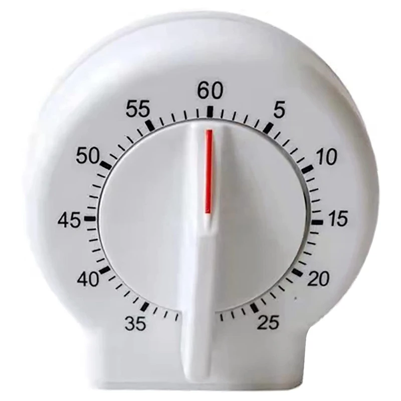 

Kitchen Timer, 60 Minutes Mechanical Timer Clock Easy To Read Operate (White)