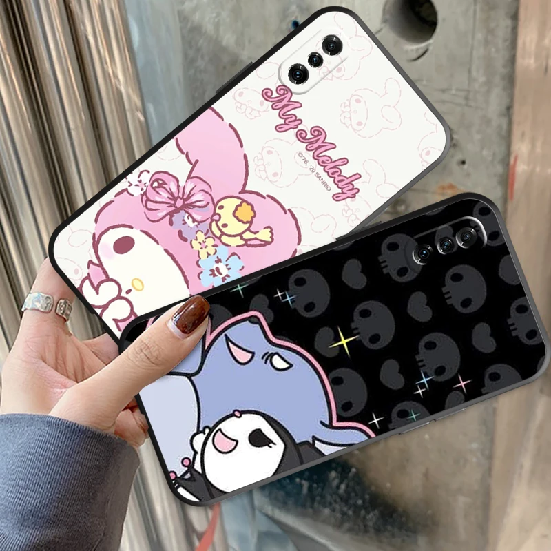 Чехол для телефона с японским аниме Kuromi Xiaomi Note 10 Pro Lite 10S Funda Shell Carcasa унисекс жидкий