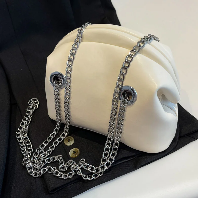 

2022 New High-quality Luxury Casual Simple Wild Fashion Shell Bag Fashion Messenger Bag Chain Small Bag Female Brand Designer