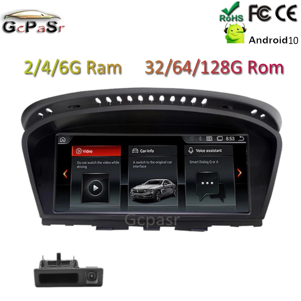 

Carplay android 10 Car Radio Player Pantalla GPS Navigation for BMW SERIE 5 CCC E60 E61 E63 E64 E90 E91 E92 CIC