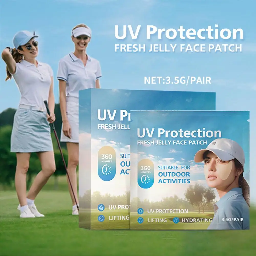 

1box UV Face Patch Golf Sun Protection Stickers For Outdoor Activities Daily Sunblock Gel Pearl Patches With Skincare moist Y1W4
