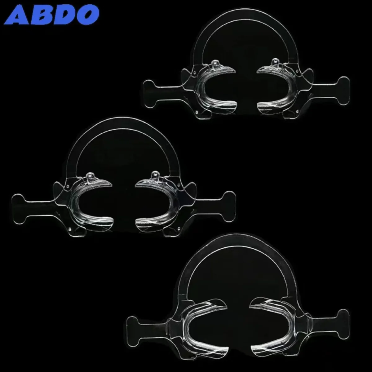 

Dental Plastic Mouth Opener Transparent Cheek Retractor with Handle C Shape Cheek Lip Retractor Tool