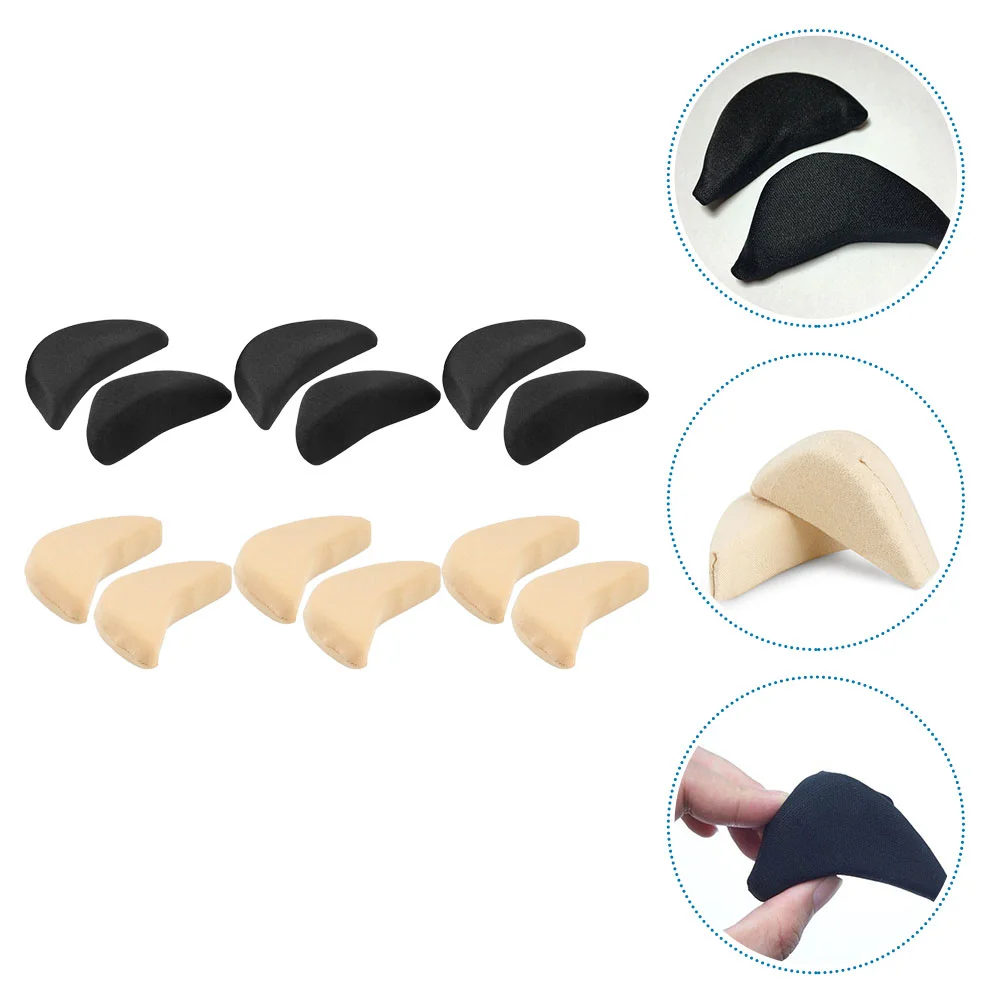 

6 Pairs Shoe Head Filler Sponge Shoe Pads Sponge Forefoot Cushions Reusable Shoe Filler