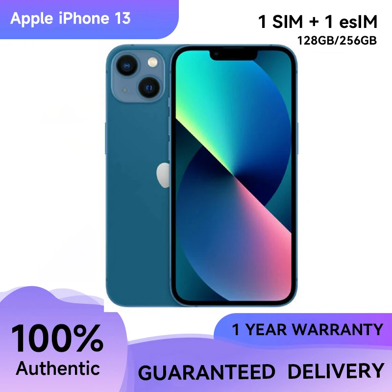 

Apple iPhone 13, 99% дюйма, 4 Гб ОЗУ, 6,1/128/256 ГБ