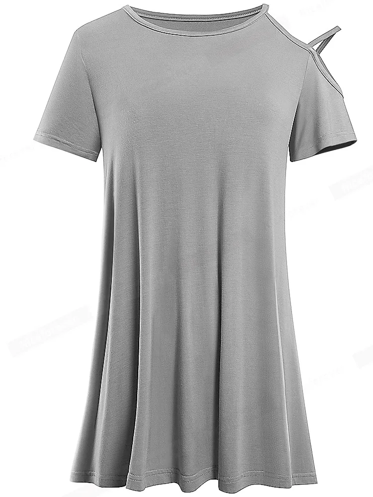 Nice-forever летние женские шикарные футболки с открытыми плечами повседневные