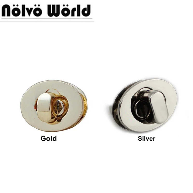 

50sets/lot 6colors High quality Retro Ellipse lock metal functional lock for handbags factory hardware wholesale price 30sets