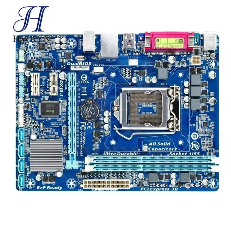 Фото Материнская плата для Gigabyte H61M-DS2 H61M-S1 H61M-D1, сокет LGA 1155, память DDR3, поддержка интегрированной графики №3