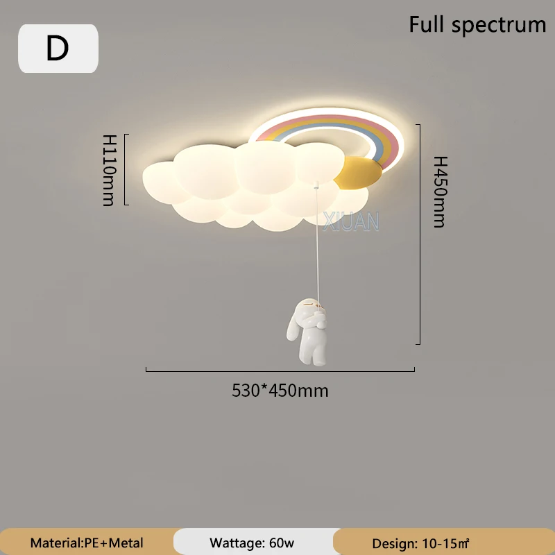 

Потолочный светильник XIUAN Cartoon Cloud Rainbow