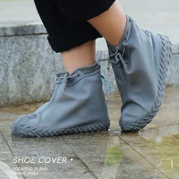 waterproof shoe covers 2022 men women reusable overshoes silicone shoe cover with adjustable string rain shoe covers protectors