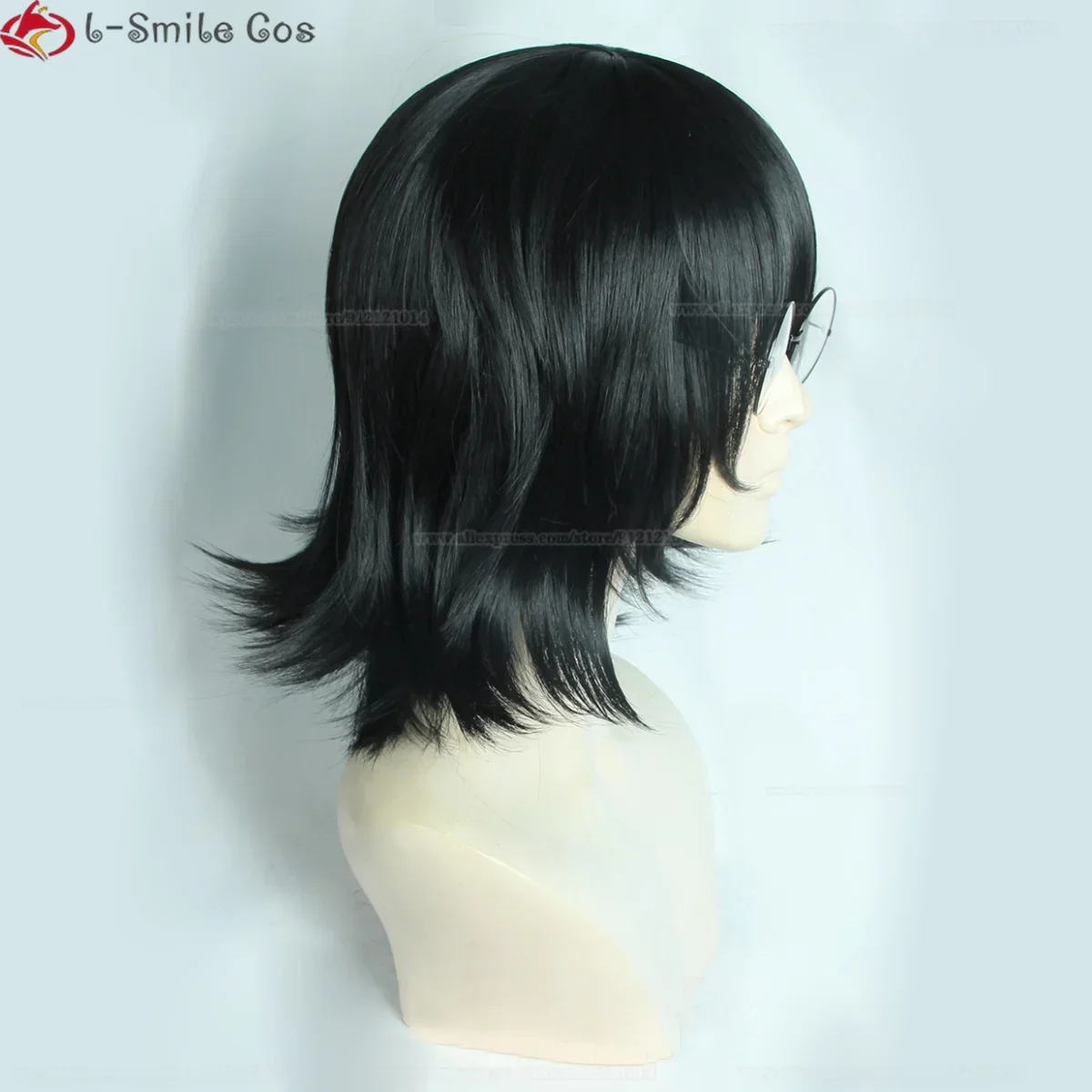 Парик для косплея Shizuku Murasaki аниме Hunter x парик с короткими черными волосами очки