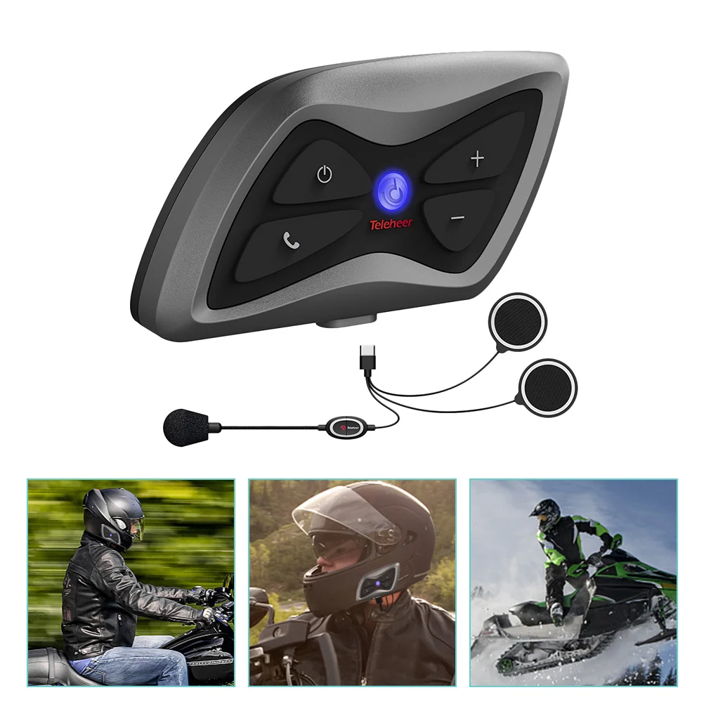 

1 Set Motorcycle Wireless Headset Waterproof Motorbike Helmet Intercom Headphone