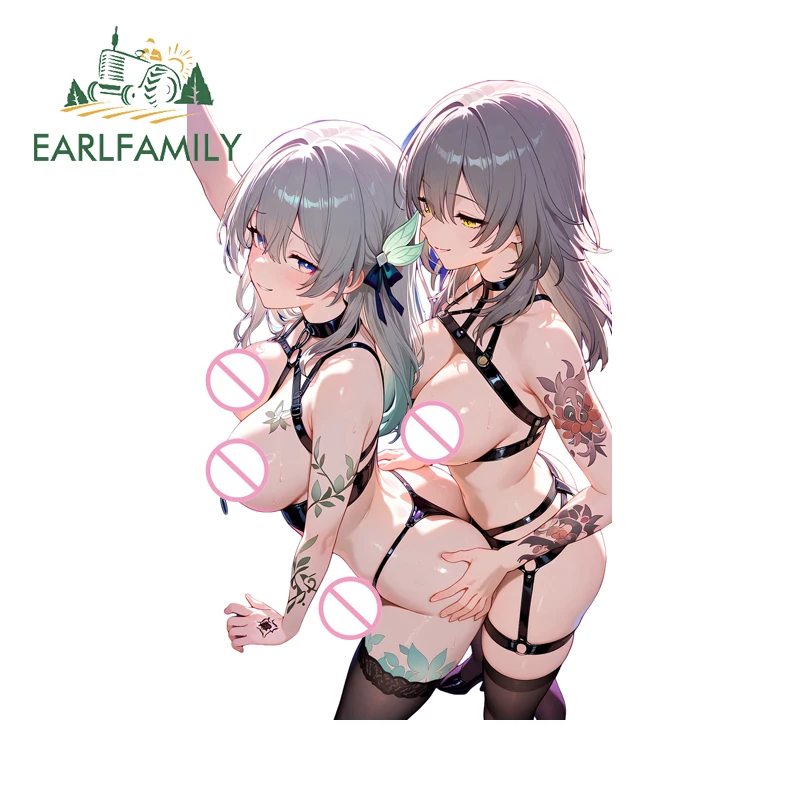 

EARLFAMILY Waifu Honkai Star Rail Butt Collision автомобильные наклейки татуировки Loli автомобильные аксессуары наклейка забавная наклейка компьютерный декор