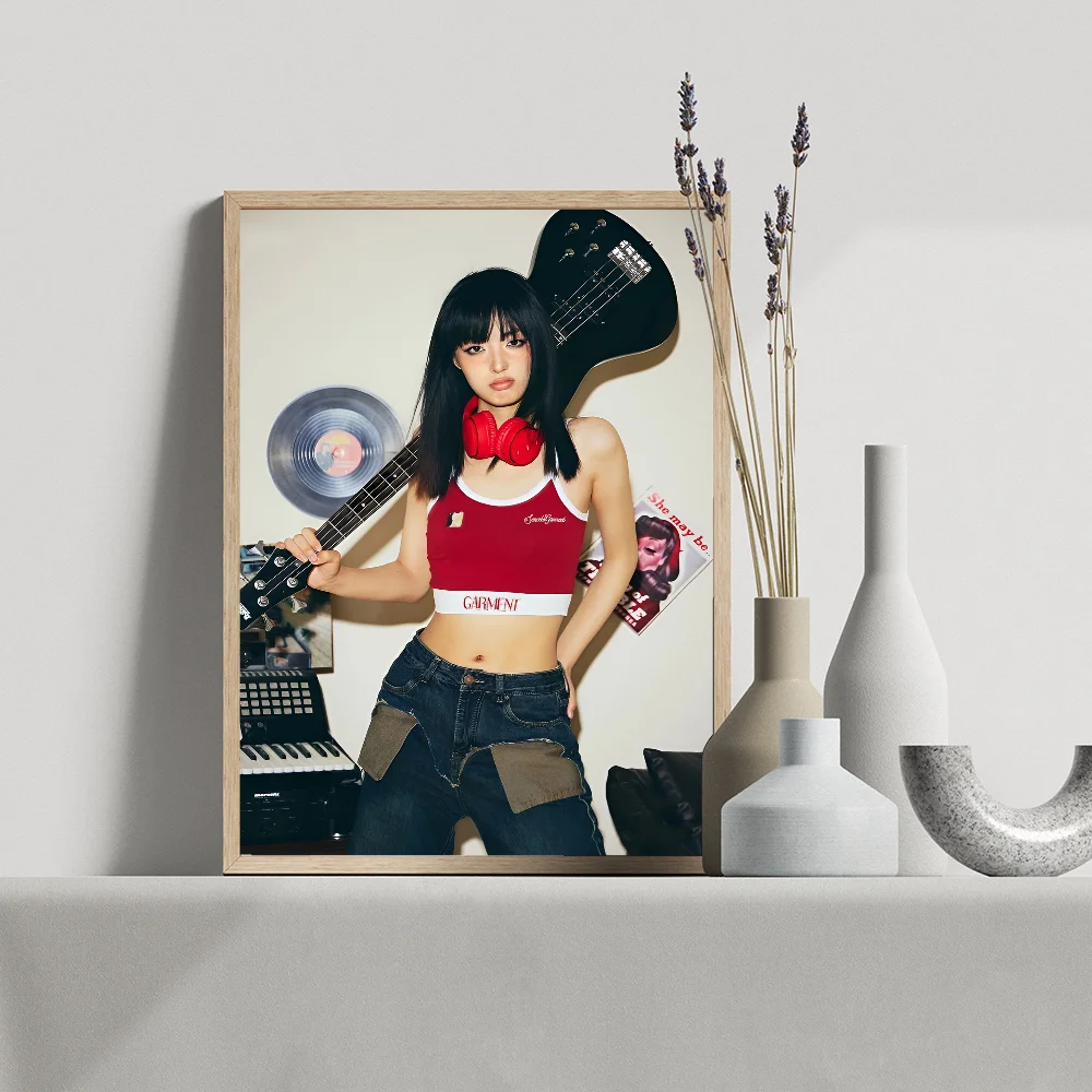 1 Шт. Kpop N-newjeans Ретро Наклейки Клейкая Крафт-бумага Плакат Для Домашнего Декора