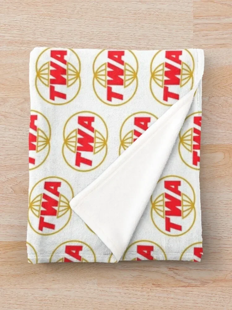 Винтажное фланелевое одеяло с логотипом TWA Airlines