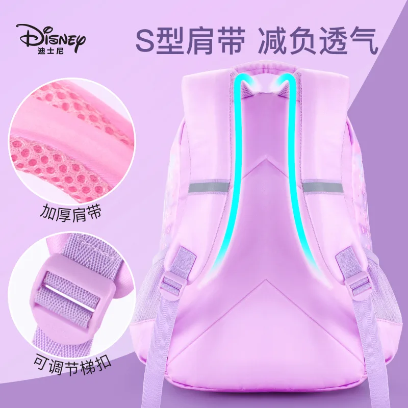 Disney Genuine Children's Cartoon Cute Large-capacity School Bag Sophia Backpack 1-6 Grade Students Casual Breathable Backpack