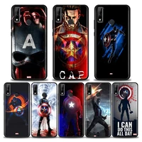 phone case for huawei y6 y7 y9 2019 y5p y6p y8s y8p y9a y7a mate 10 20 40 pro rs case silicone cover marvel captain america