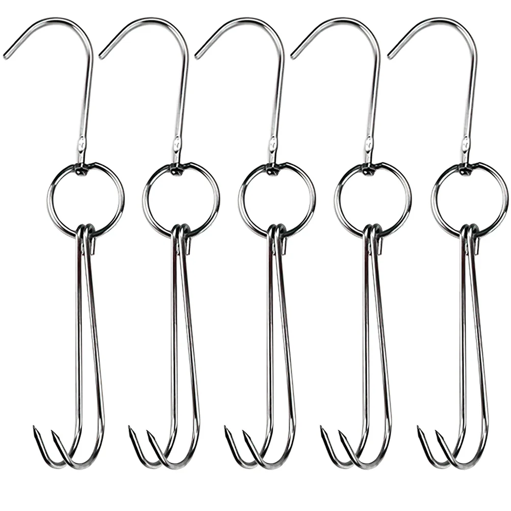 

Chinese Bacon Hanging Hook Sausage Kitchen Meat Fish Hooks Roast Hook Chicken Goose Pigeon Meat Hook Pig Burning Tools
