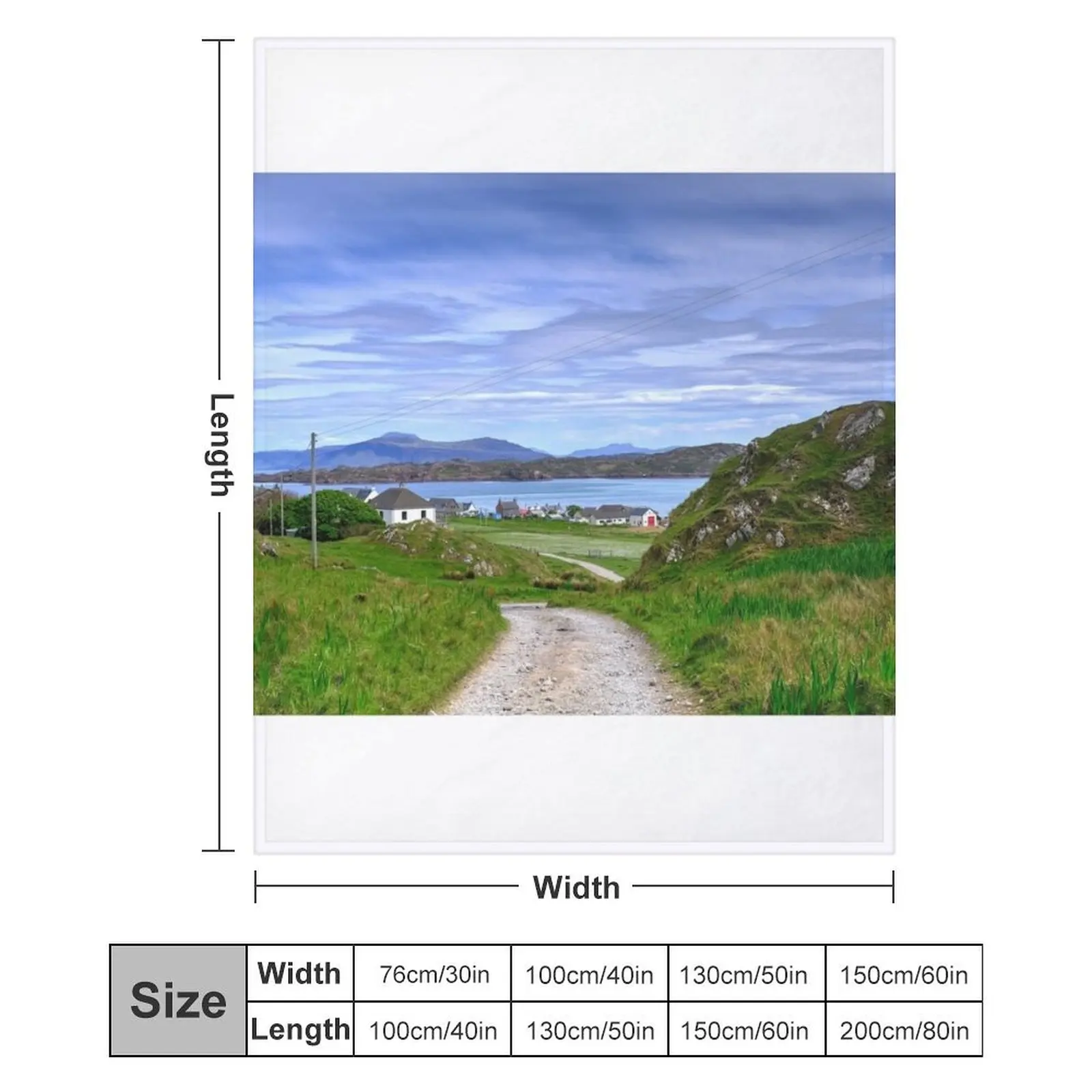 Baile Mor Isle of Iona Inner Hebrides Scotland Плед Многоцелевая среда Постельное белье Мягкие одеяла