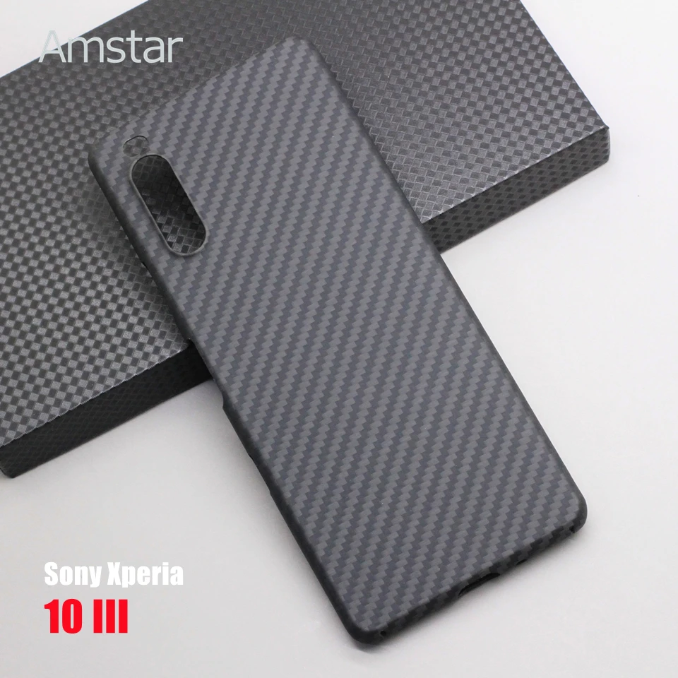 Защитный чехол Amstar из настоящего углеродного волокна для Sony Xperia 1 IV Pro-i III 5 II 10