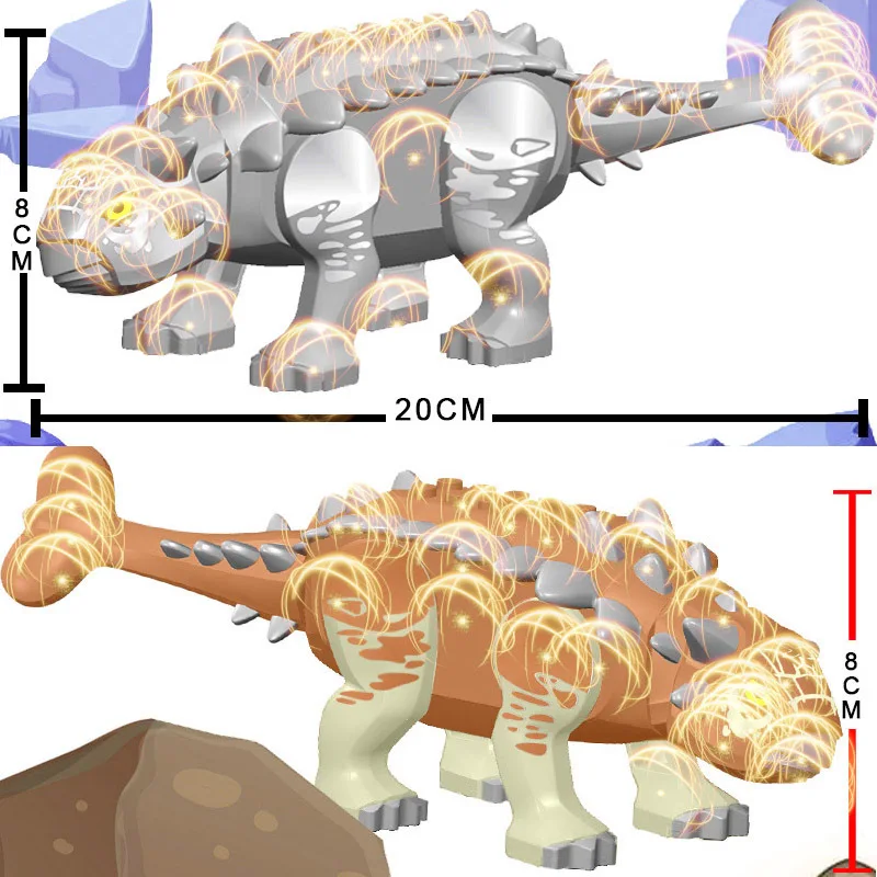 

Jurassic Ankylosaurus Building Blocks Toys Park Compatible Major Brand Simulation Animal Rex Raptor Combination Boy Kids Gifts
