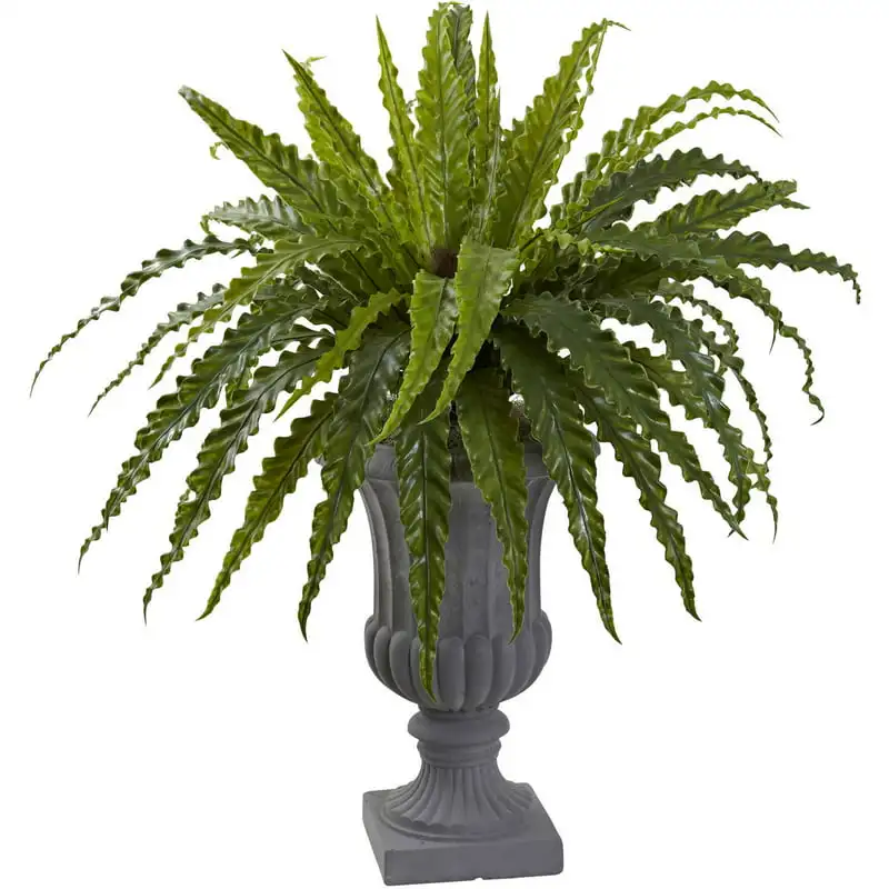 

Birds Nest Fern Artificial Plant with Urn, Green